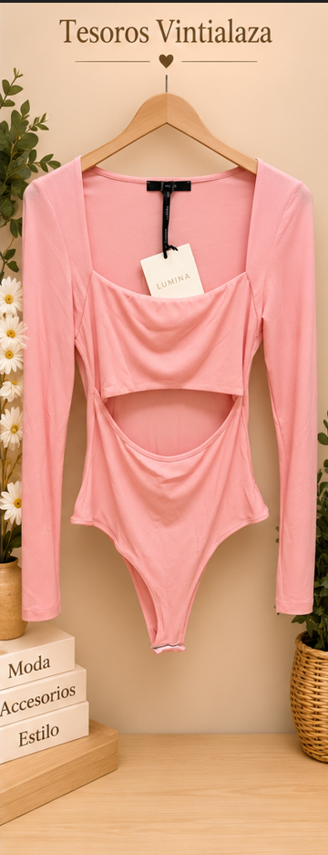 Elegant pink bodysuit