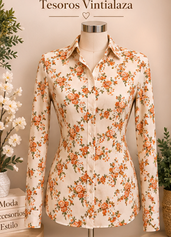 Timeless blouse with delicate lacing up the back